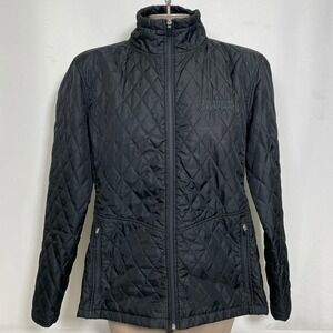 Paramount Pictures The Studios Quilted Black Zip Up Puffer Jacket Women's LARGE